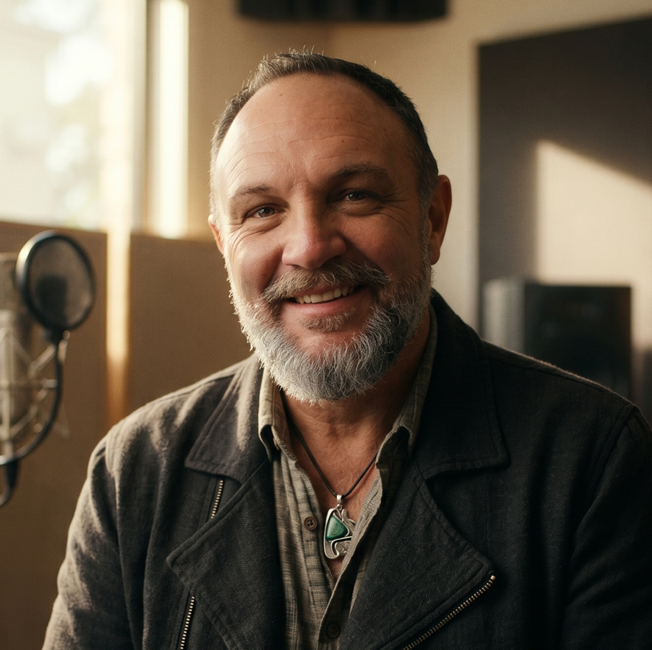 Nick Morgenstern, founder of DeepBliss, in his audio production studio